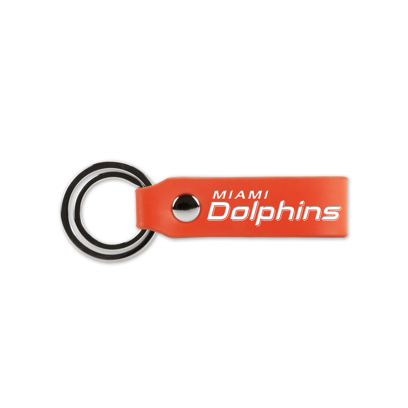 Dolphins Laser Engraved Silicone Keychain Strap - Orange