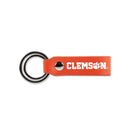Clemson Laser Engraved Silicone Keychain Strap - Orange