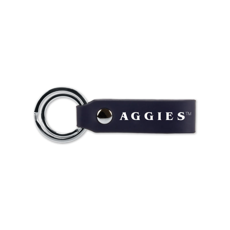 North Carolina A&T Laser Engraved Silicone Keychain Strap - Navy