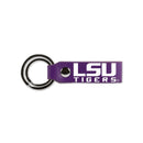 LSU Louisiana State University Laser Engraved Silicone Keychain Strap - Purple