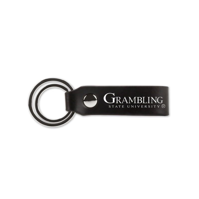 Grambling State Laser Engraved Silicone Keychain Strap - Black