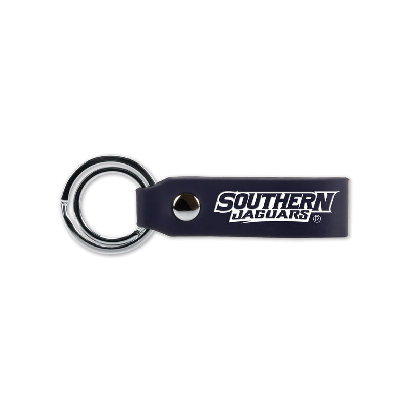 Southern University Engraved Silicone Keychain Strap - Navy