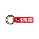 49ers Laser Engraved Silicone Keychain Strap - Red