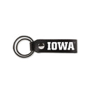 Iowa University Laser Engraved Silicone Keychain Strap - Black