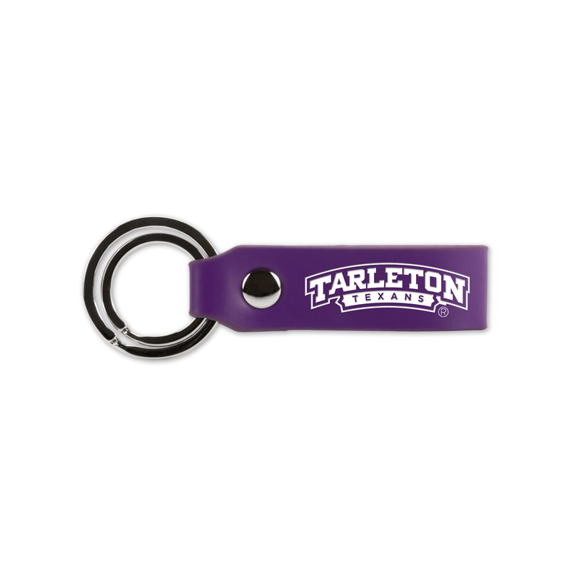 Tarleton State Laser Engraved Silicone Keychain Strap - Purple