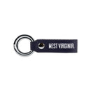 West Virginia University Laser Engraved Silicone Keychain Strap - Navy