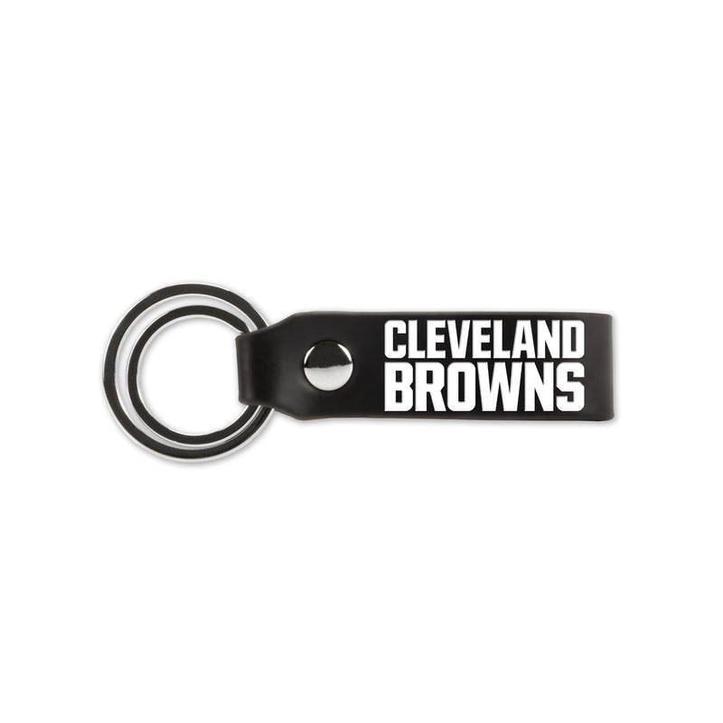 Cleveland Browns Laser Engraved Silicone Keychain Strap - Black
