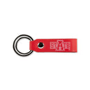 Arkansas State Laser Engraved Silicone Keychain Strap - Red