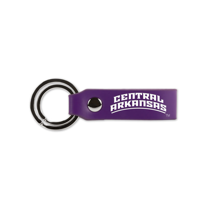Central Arkansas Laser Engraved Silicone Keychain Strap - Purple