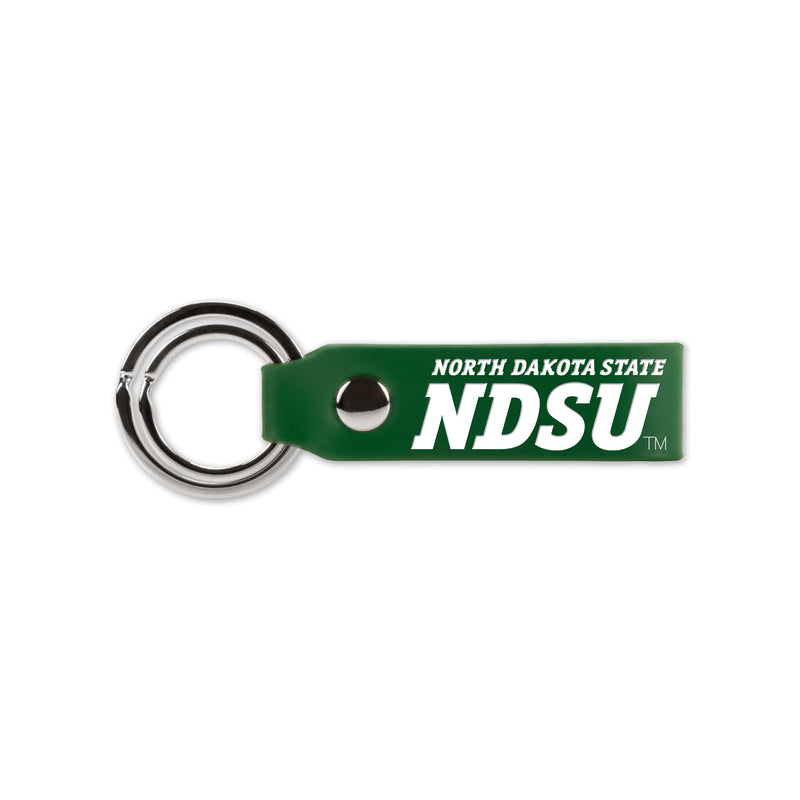 North Dakota State Laser Engraved Silicone Keychain Strap - Green