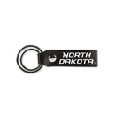 North Dakota University Laser Engraved Silicone Keychain Strap - Black