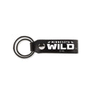 Minnesota Wild Laser Engraved Silicone Keychain Strap - Black