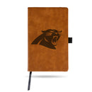 Panthers - Cr Laser Engraved Brown Notepad With Elastic Band - Generic