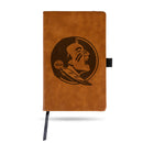 Florida State Laser Engraved Brown Notepad With Elastic Band - Generic