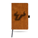 South Florida Laser Engraved Brown Notepad With Elastic Band - Generic