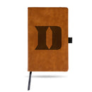 Duke Blue Devils Laser Engraved Brown Notepad With Elastic Band - Generic