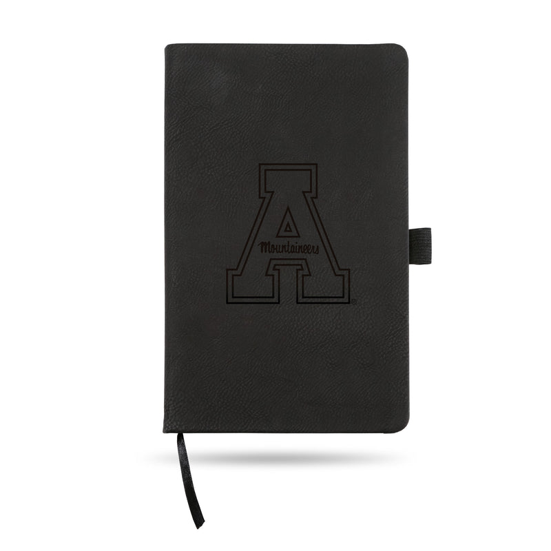 Appalachian State Team Color Laser Engraved Notepad W/ Elastic Band -Â¬â€ Black