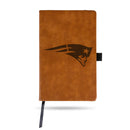 Patriots Laser Engraved Brown Notepad With Elastic Band - Generic