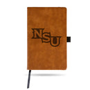 Northwestern State Laser Engraved Brown Notepad With Elastic Band - Generic