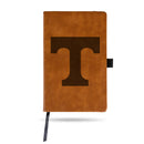 Tennessee University Laser Engraved Brown Notepad With Elastic Band - Generic