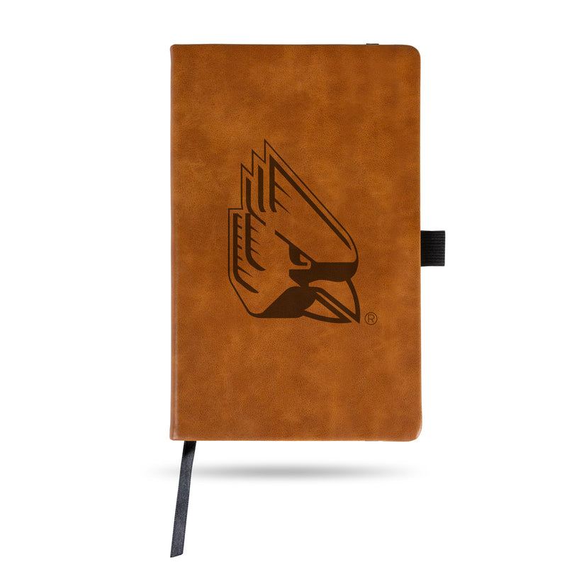 Ball State Laser Engraved Brown Notepad With Elastic Band - Generic