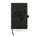 Buccaneers Laser Engraved Black Notepad With Elastic Band - Generic