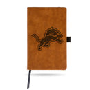 Lions Laser Engraved Brown Notepad With Elastic Band - Generic