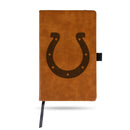 Colts Laser Engraved Brown Notepad With Elastic Band - Generic