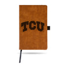 Tcu Laser Engraved Brown Notepad With Elastic Band - Generic