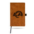 Rams Laser Engraved Brown Notepad With Elastic Band - Generic