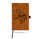 Vikings Laser Engraved Brown Notepad With Elastic Band - Generic