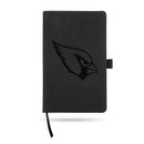Cardinals - Az Team Color Laser Engraved Notepad W/ Elastic Band - Black