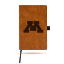 Minnesota University Laser Engraved Brown Notepad With Elastic Band - Generic