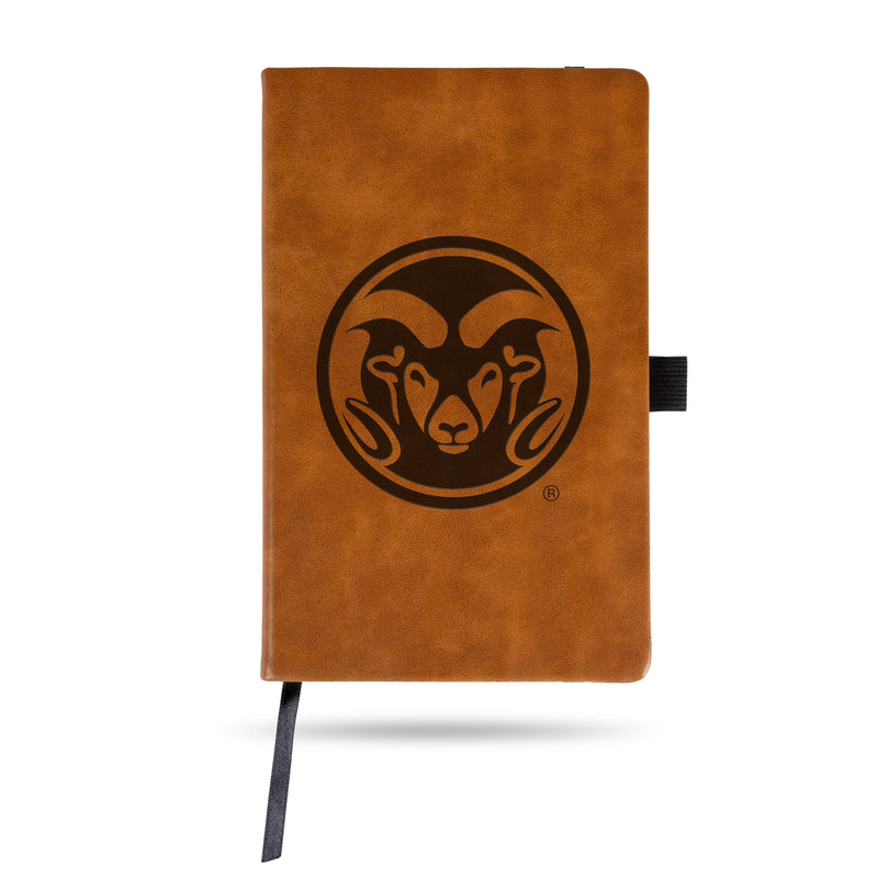 Colorado State Laser Engraved Brown Notepad With Elastic Band - Generic