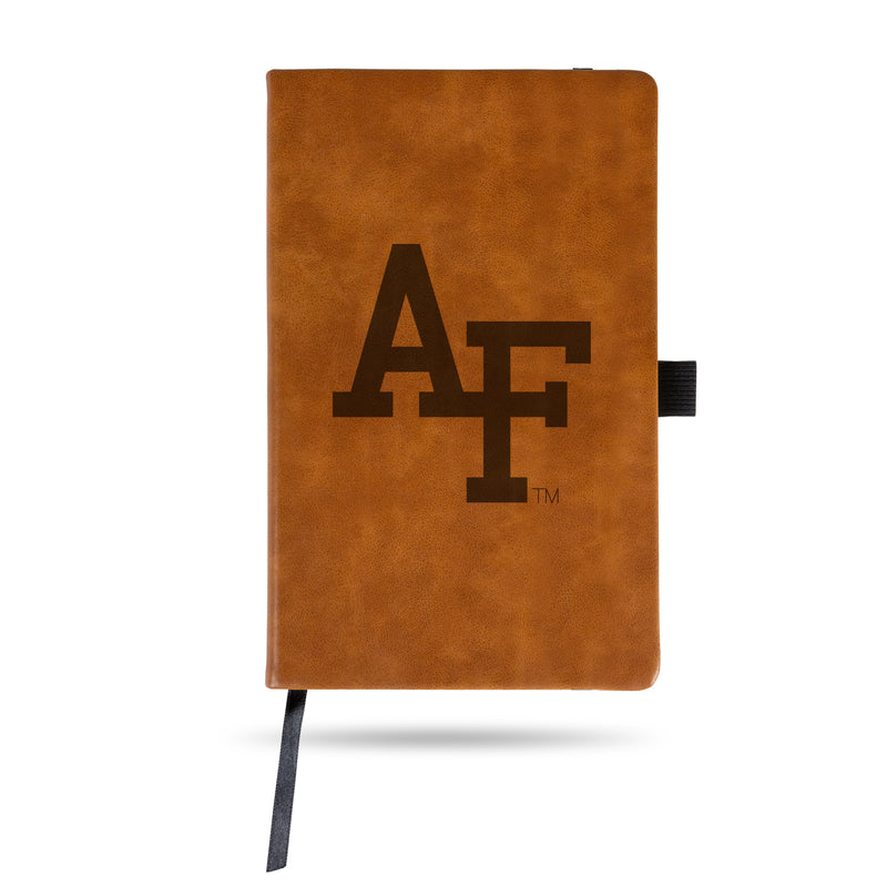 Air Force Academy Laser Engraved Brown Notepad With Elastic Band - Generic