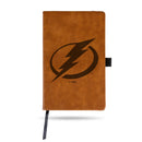Lightning Laser Engraved Brown Notepad With Elastic Band - Generic
