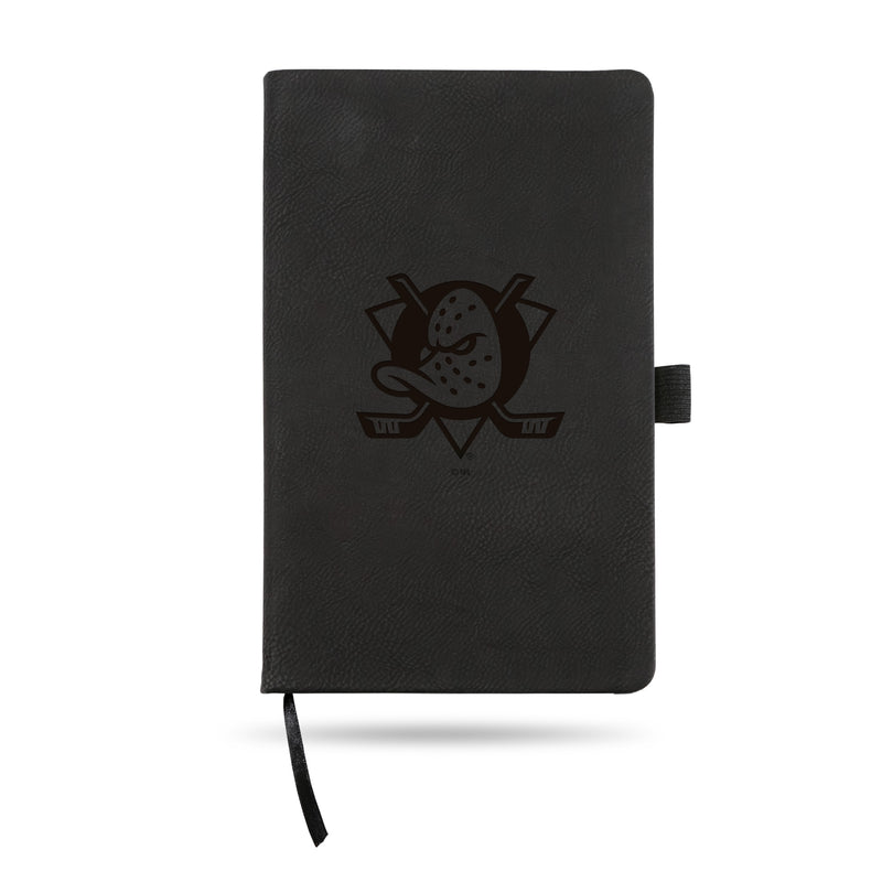 Anaheim Ducks Engraved Notepad W/ Elastic Band - Black