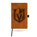 Golden Knights Laser Engraved Brown Notepad With Elastic Band - Generic