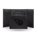 NFL Tennessee Titans Laser Engraved Black Tri-Fold Wallet - Men's Accessory By Rico Industries