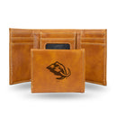 Utah Mammoth Laser Engraved Trifold Wallet - Brown