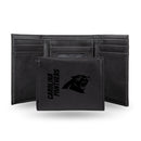 Carolina Panthers Custom Black Trifold Wallet