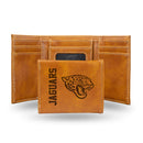 Jacksonville Jaguars Custom Brown Trifold Wallet