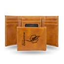 Miami Dolphins Custom Brown Trifold Wallet