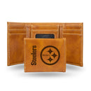 Pittsburgh Steelers Custom Brown Trifold Wallet