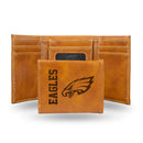 Philadelphia Eagles Custom Brown Trifold Wallet