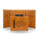 Kansas City Chiefs Custom Brown Trifold Wallet
