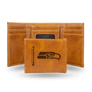Seattle Seahawks Custom Brown Trifold Wallet
