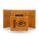 Green Bay Packers Custom Brown Trifold Wallet
