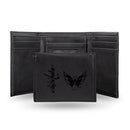 Washington Capitals Custom Laser Engraved Trifold Wallet - Black