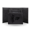 Oklahoma City Thunder Custom Laser Engraved Trifold Wallet - Black
